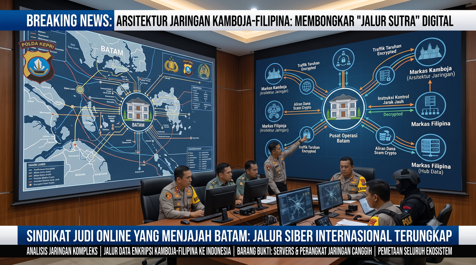 Arsitektur Jaringan Kamboja-Filipina: Membongkar "Jalur Sutra" Digital Sindikat Judi Online yang Menjajah Batam