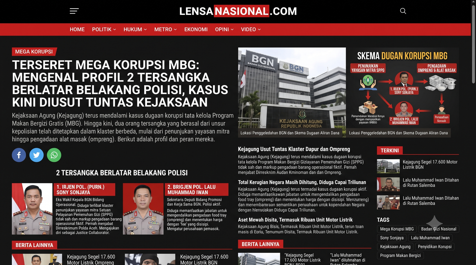 Terseret Mega Korupsi MBG: Mengenal Profil 2 Tersangka Berlatar Belakang Polisi, Kasus Kini Diusut Tuntas Kejaksaan