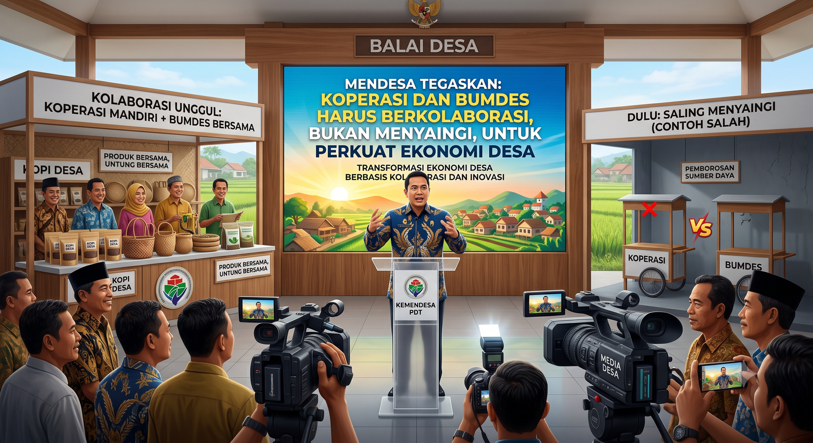 Mendesa Tegaskan Koperasi dan Bumdes Harus Berkolaborasi, Bukan Saling Menyaingi untuk Perkuat Ekonomi Desa
