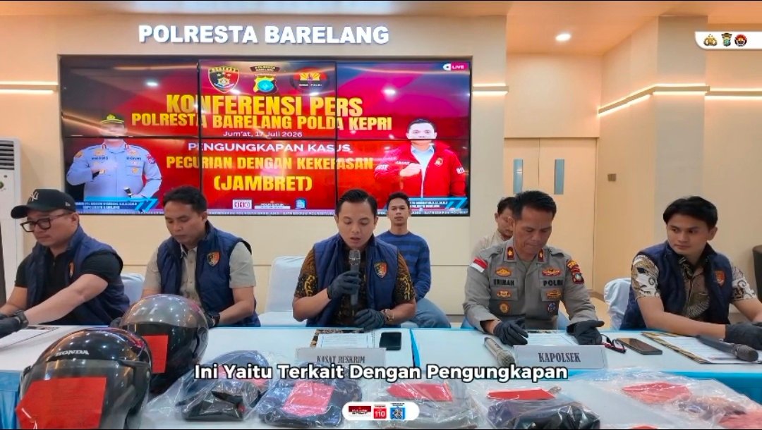 Polresta Barelang Bongkar Sindikat Jambret, Amankan Sejumlah Barang Bukti