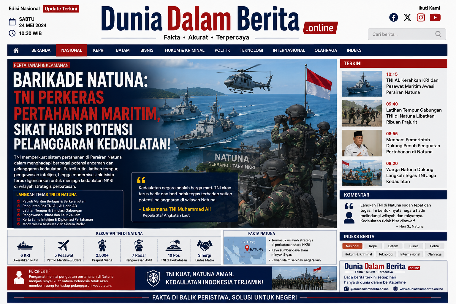 BARIKADE NATUNA: TNI Perkeras Pertahanan Maritim, Sikat Habis Potensi Pelanggaran Kedaulatan!