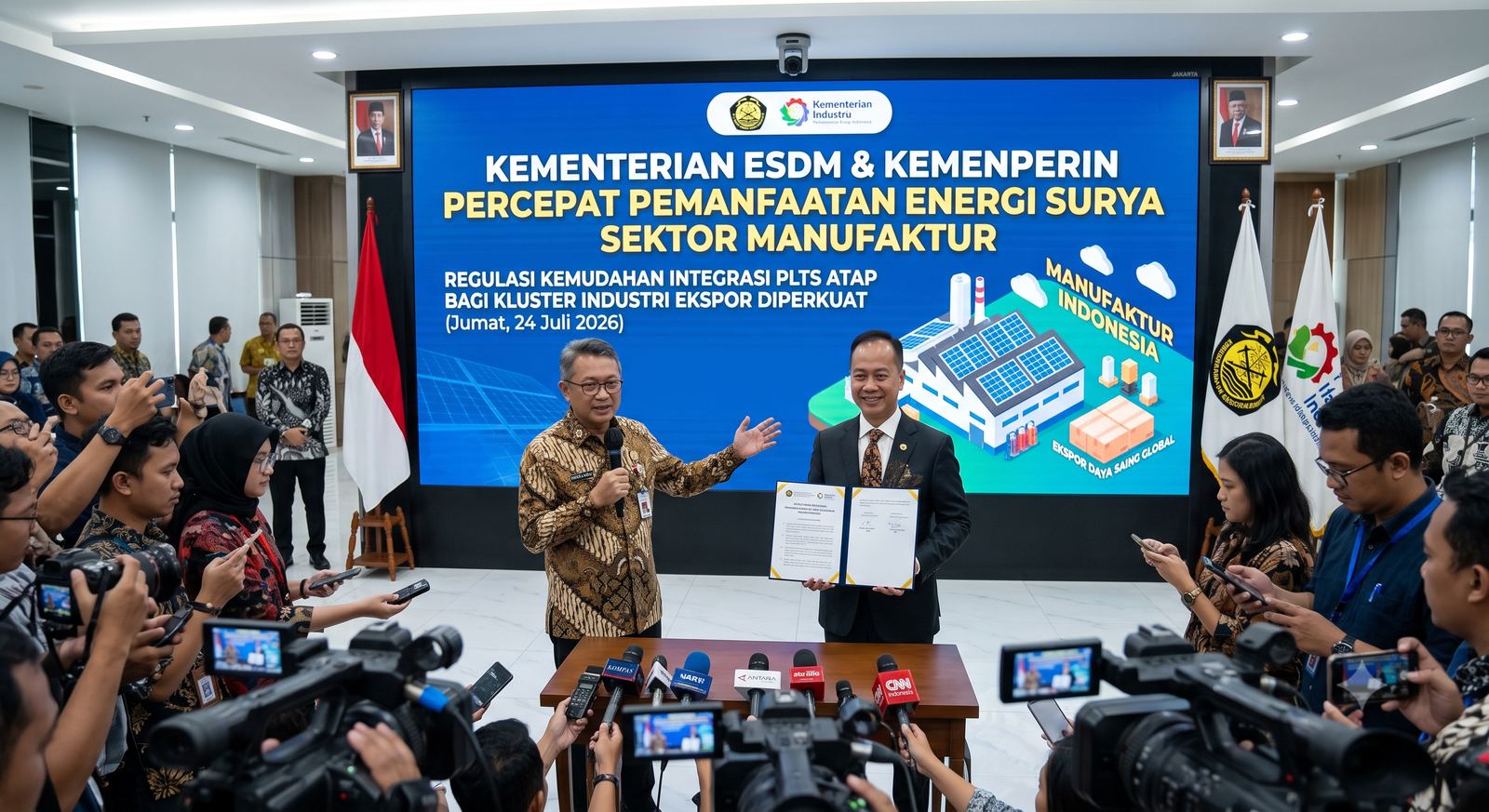 PERCEPAT GREEN INDUSTRY: Pemerintah Permudah Integrasi PLTS Atap Sektor Manufaktur Ekspor!