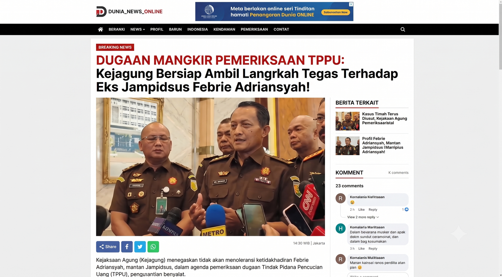 DUGAAN MANGKIR PEMERIKSAAN TPPU: Kejagung Bersiap Ambil Langkah Tegas Terhadap Eks Jampidsus Febrie Adriansyah!