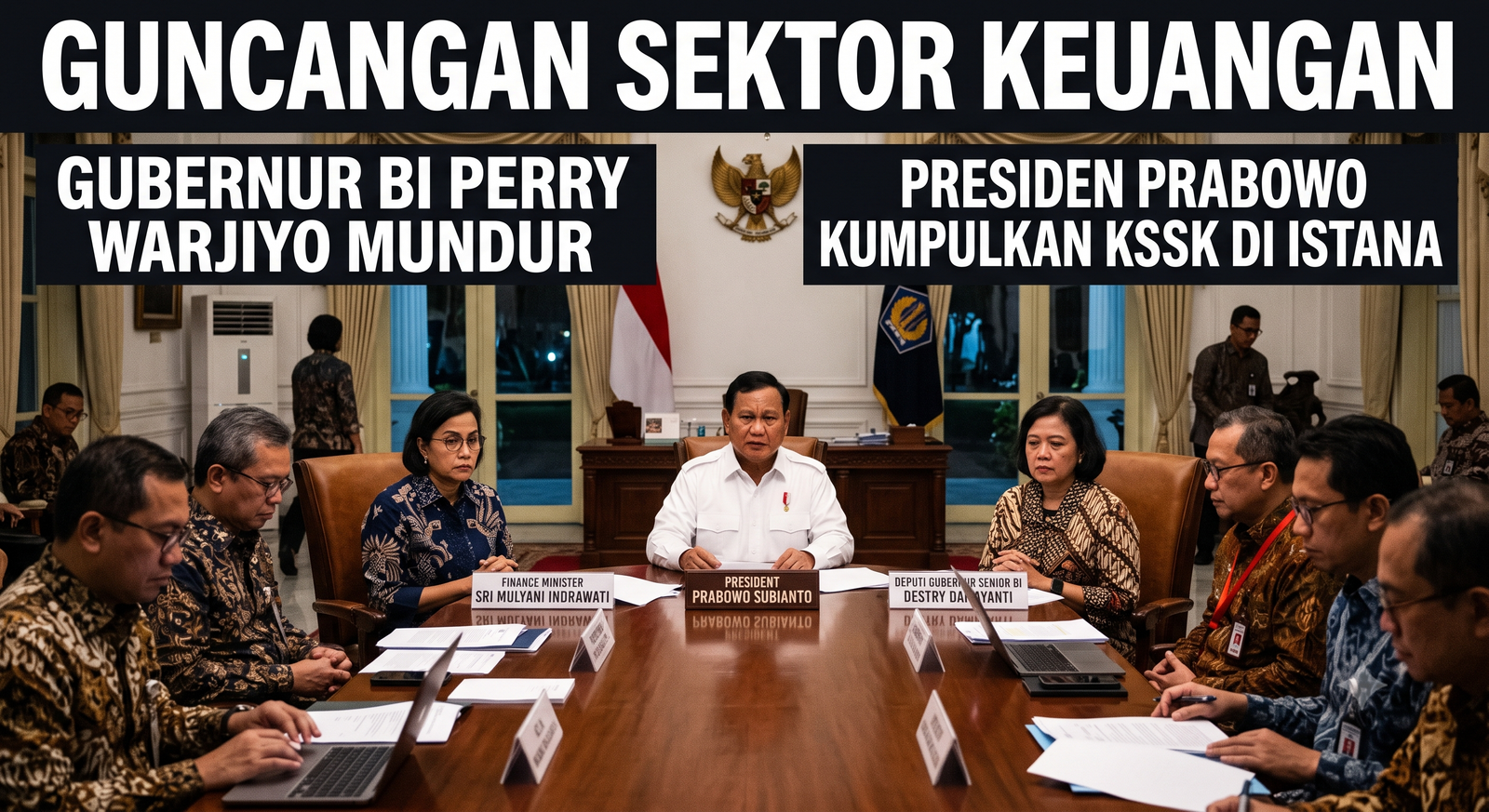 GUNCANGAN SEKTOR KEUANGAN: Gubernur BI Perry Warjiyo Mundur, Presiden Prabowo Kumpulkan KSSK di Istana!
