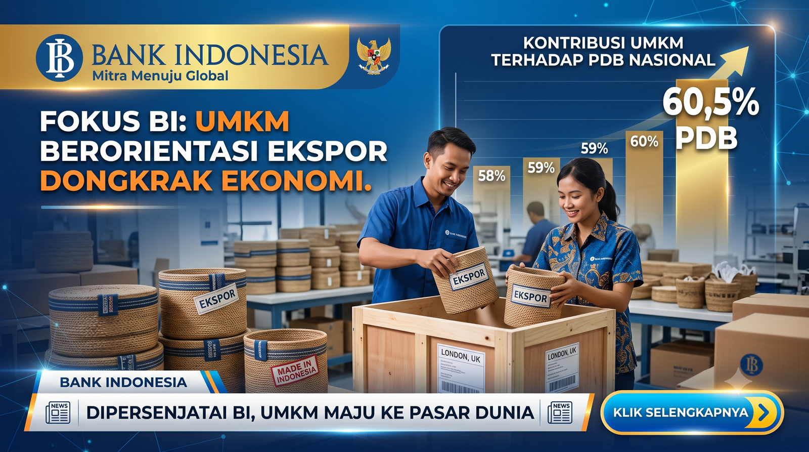TULANG PUNGGUNG PEREKONOMIAN: Menyumbang 60,5% PDB, BI Dorong UMKM "Naik Kelas" Lewat Transformasi Digital & Pembiayaan!
