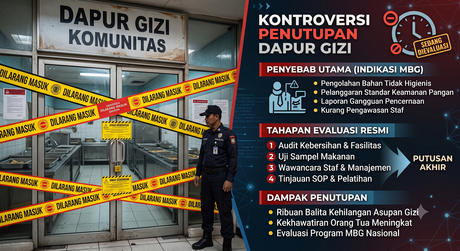 BUKAN TEROBOSAN, TAPI BUKTI LEMAHNYA PENGAWASAN: Penutupan 833 Dapur MBG yang Langgar SOP Harusnya Sejak Awal Dicegah!
