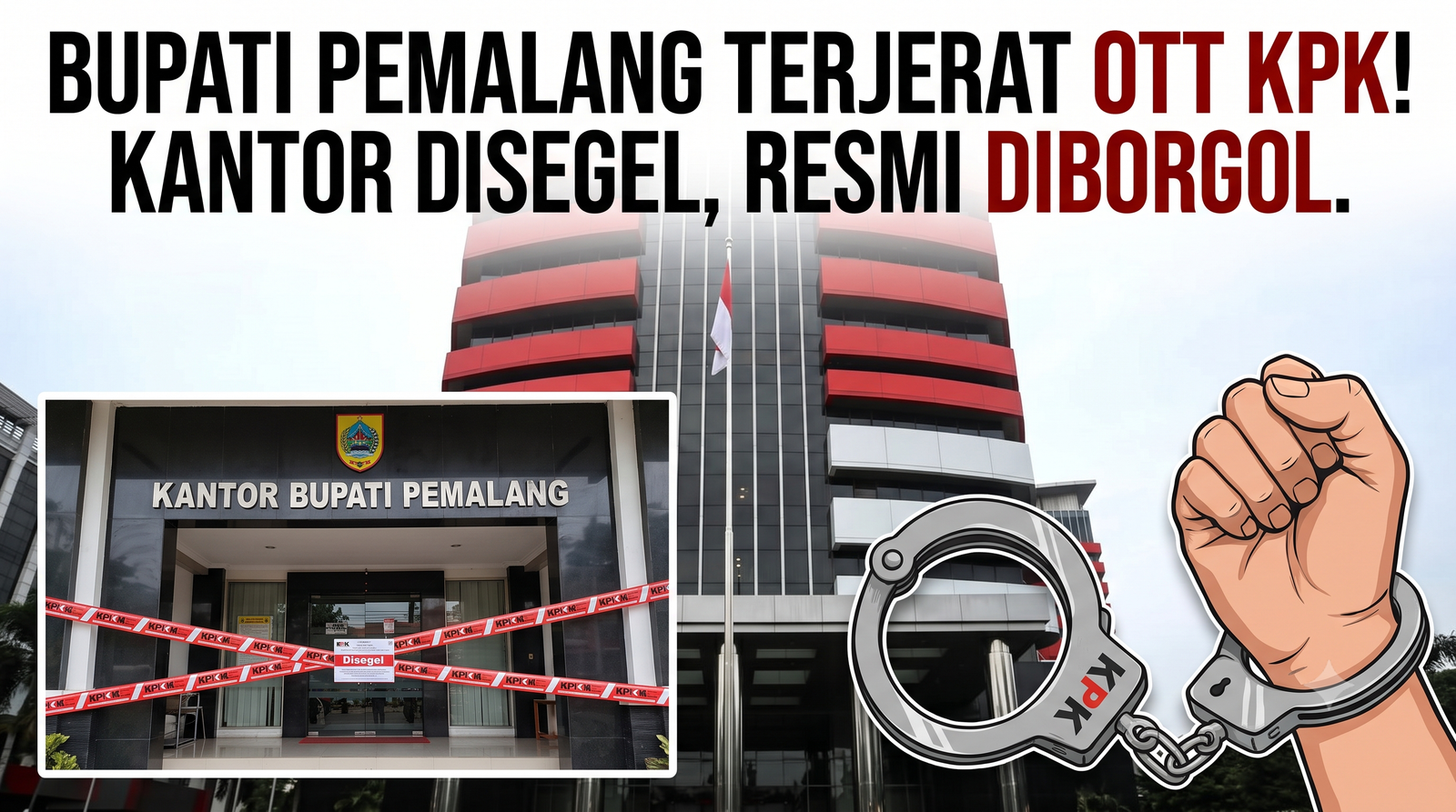OTT DI JENGGALA PEMALANG: KPK Tangkap Bupati Anom Widiyantoro, Ruang Kerja Disegel!