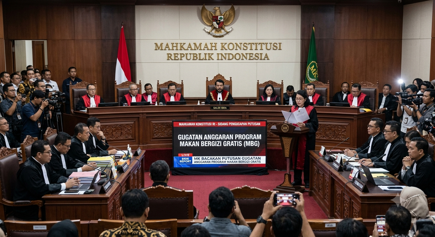 Mahkamah Konstitusi (MK) dijadwalkan akan membacakan putusan resmi terkait gugatan anggaran Program Makan Bergizi Gratis (MBG)