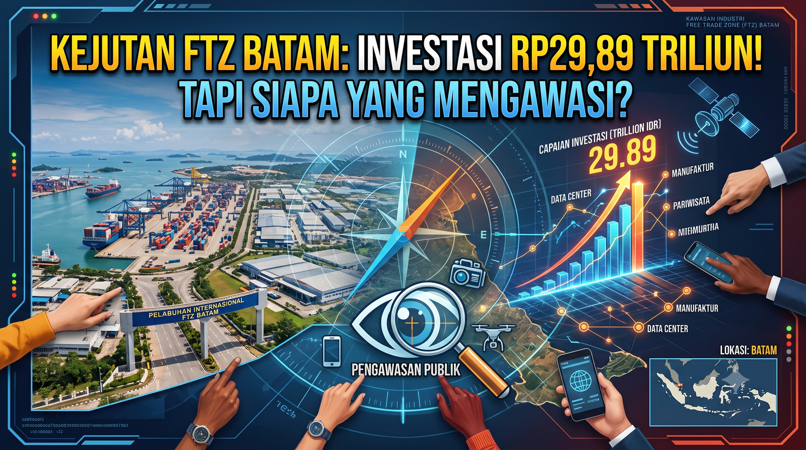 PENUTUP BULAN JULI 2026: Realisasi Investasi FTZ Tembus Rp29,89 Triliun, Infrastruktur Data Center & Pencegahan TPPO Perbatasan Jadi Fokus Utama!