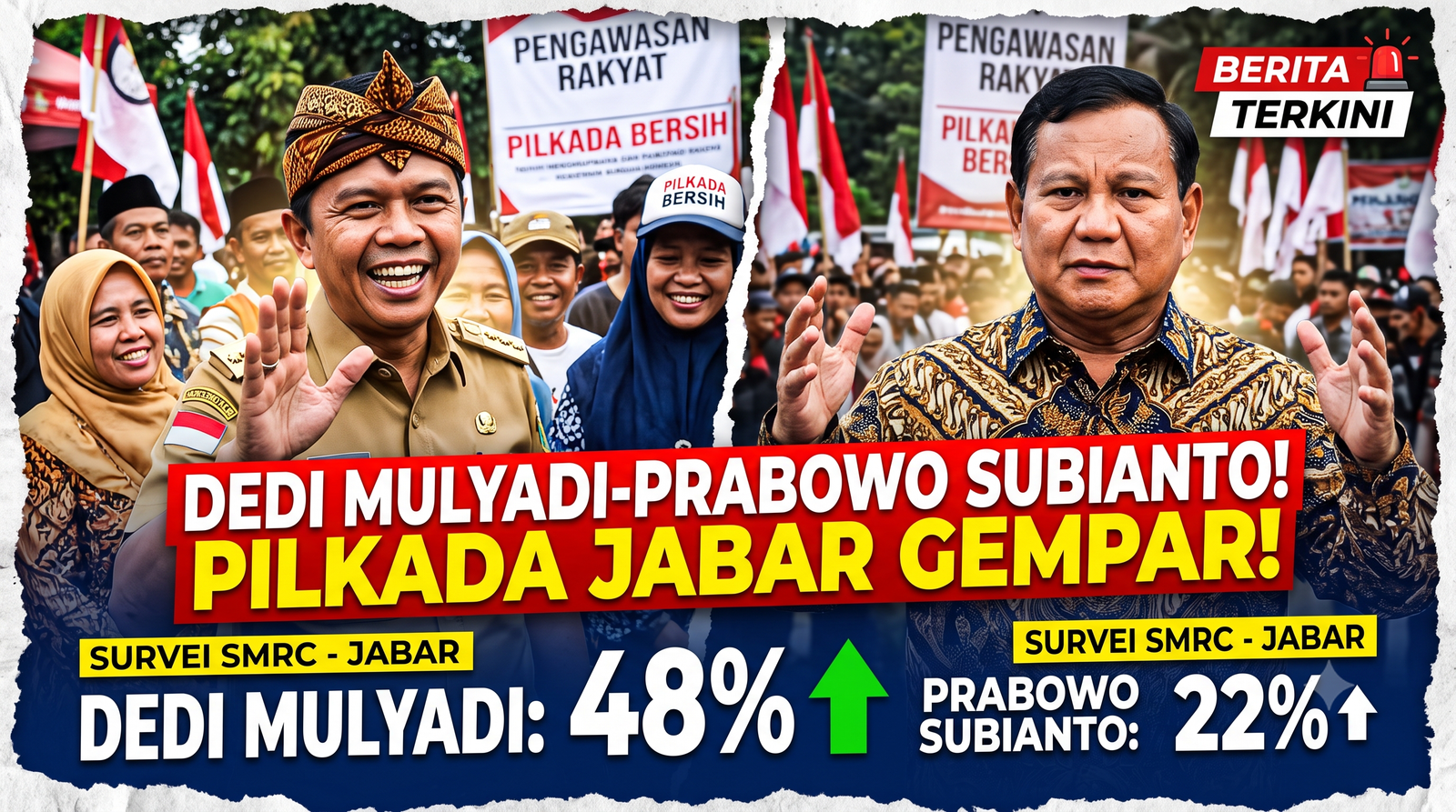 TEKANAN SURVEI DI JAWA BARAT: Simulasi SMRC Unggul Dedi Mulyadi atas Prabowo, Begini Respon & Dinamika Warga Pasundan!