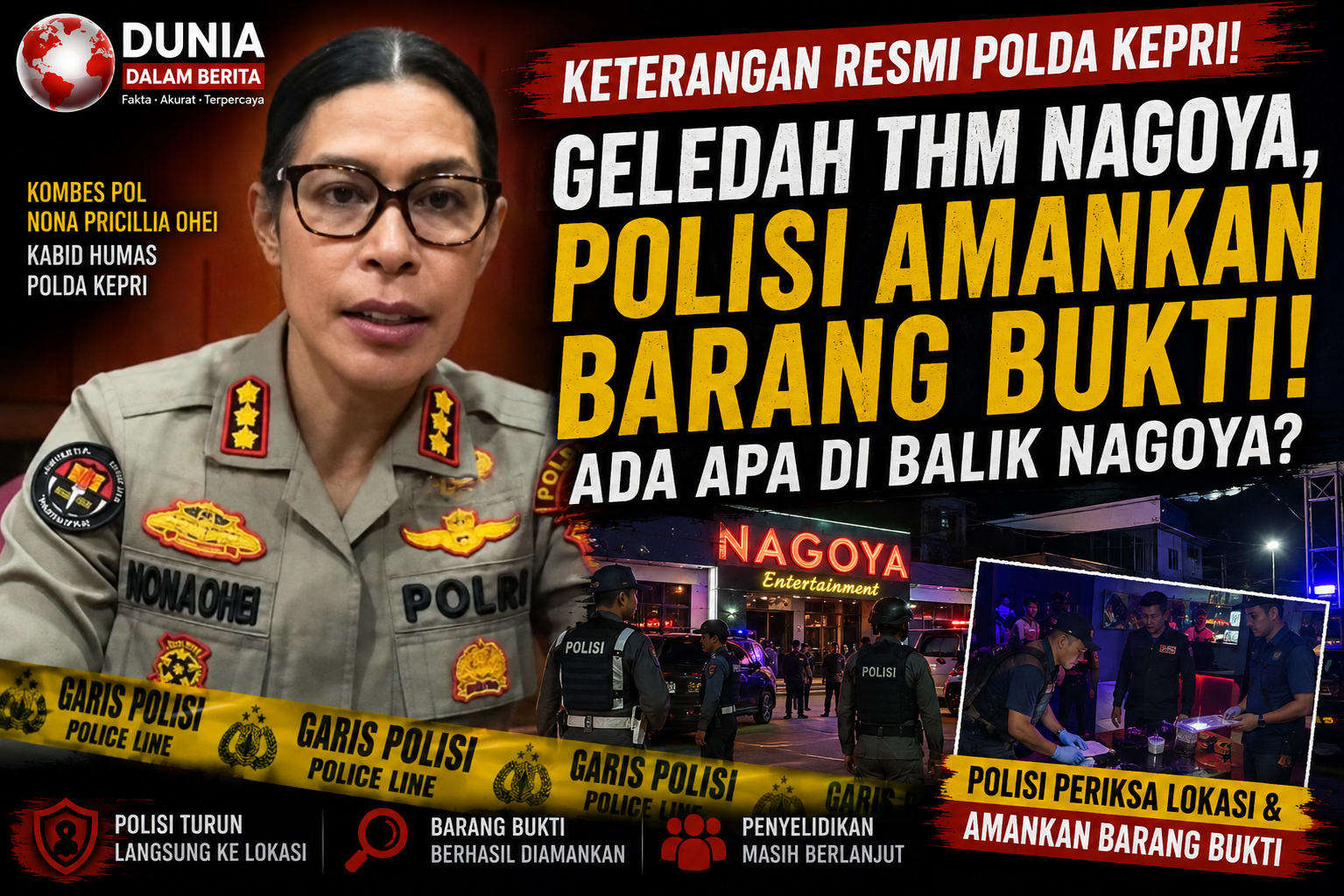 PENGGEREBEKAN TEMPAT HIBURAN NAGOYA BATAM: Tim Dittipidnarkoba Bareskrim Polri menciduk Puluhan Orang di HH Planet!